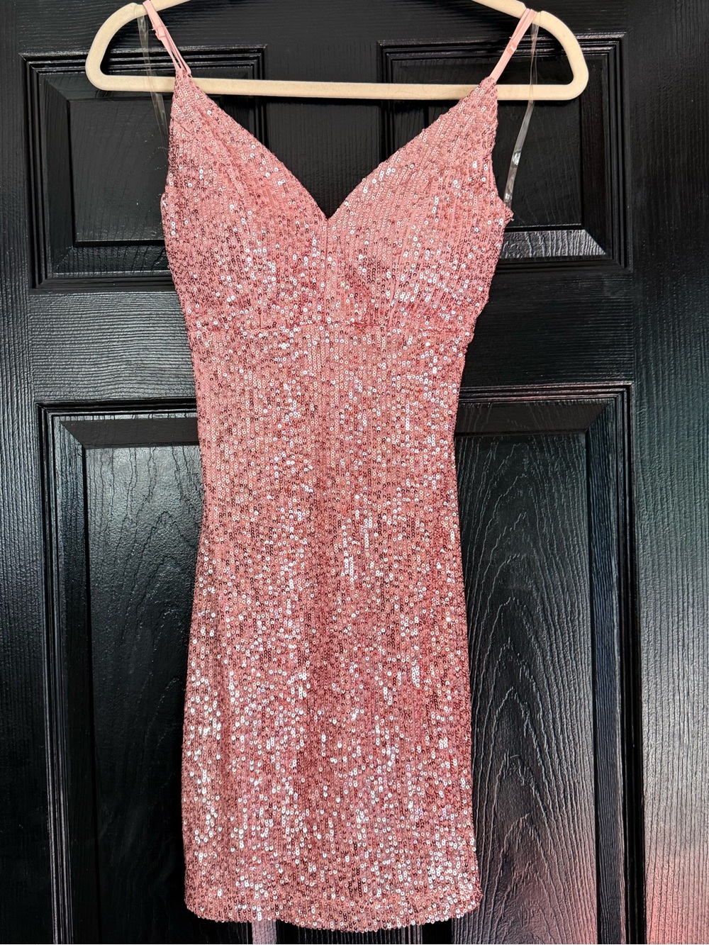 Sparkling Pink Sequin Mini Dress